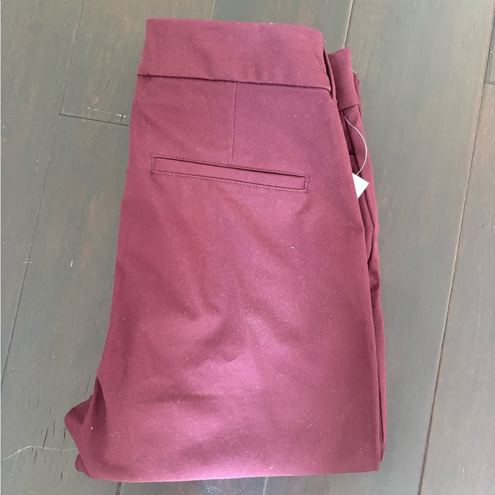 Old Navy Women's Wine Pixie Flare Dress Pants - Picture 3 of 3